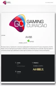 AH88 Licensed by Gaming Curaçao